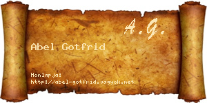 Abel Gotfrid névjegykártya